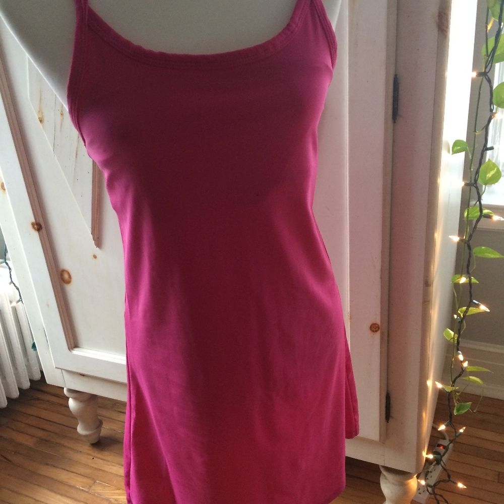 A-line hot pink running dress, Size M